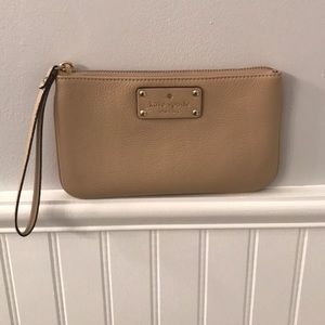 Kate Spade Nude Leather Wristlet